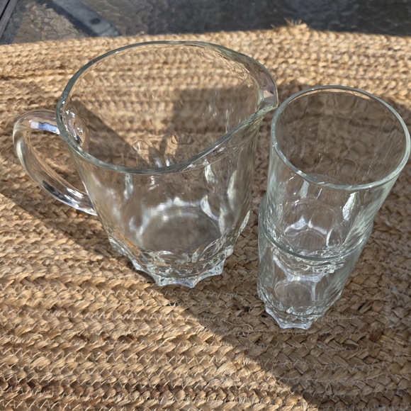 Elegant Clear Glass Pitcher
